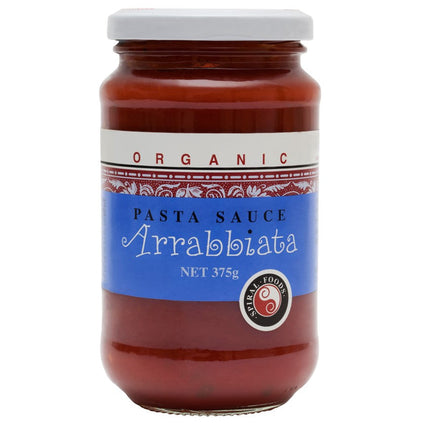 Spiral Foods Arrabbiata sauce 375G jar on white background