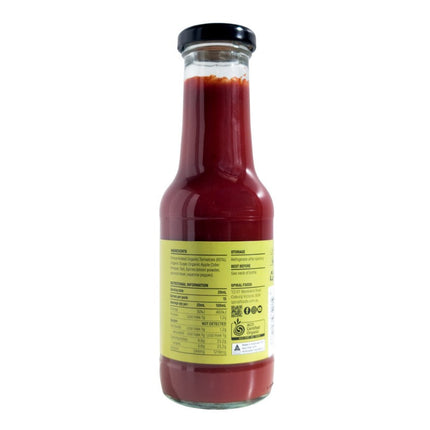 Spiral Foods tomato ketchup 300ml bottle on white background