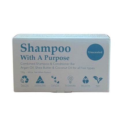 Shampoo with a Purpose Unscented Conditioning Shampoo Bar 135g