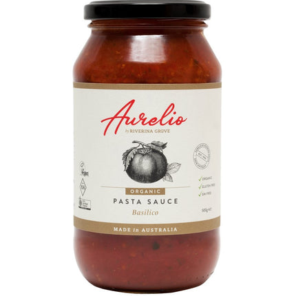 Aurelio Organic Basilico Pasta Sauce 500G
