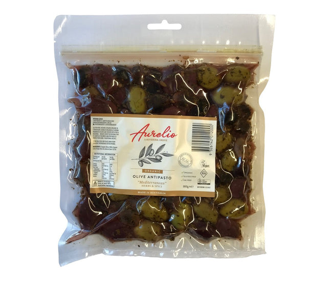 Aurelio Organic Meditteranean Olives 300G