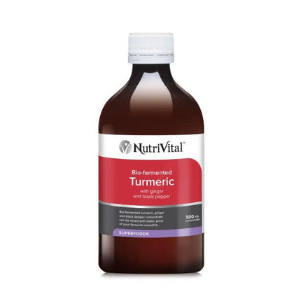 NutriVital turmeric liquid with ginger, 500ml bottle