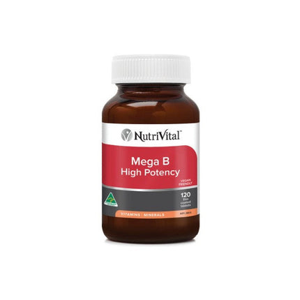 NutriVital Mega B Tablets high potency supplement bottle