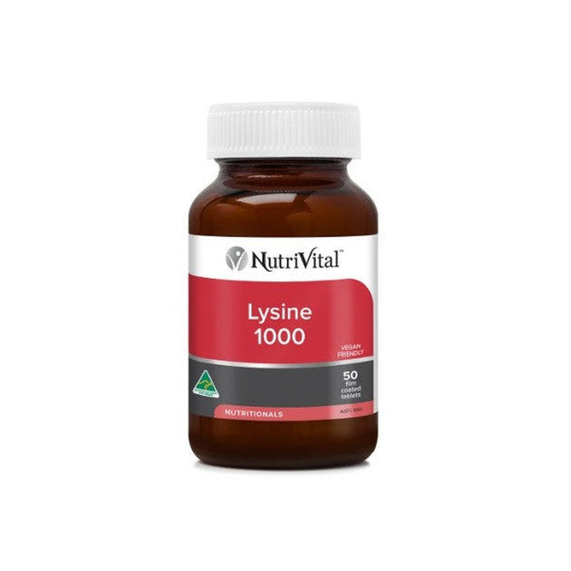 NutriVital Lysine 1000mg supplement for energy and metabolism