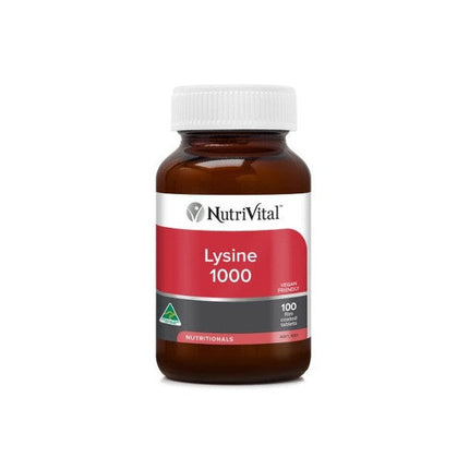 NutriVital Lysine 1000mg dietary supplement bottle