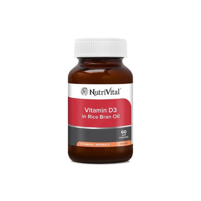 NutriVital Vitamin D3 in Rice Bran Oil Capsules