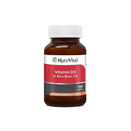 NutriVital Vitamin D3 in Rice Bran Oil Capsules