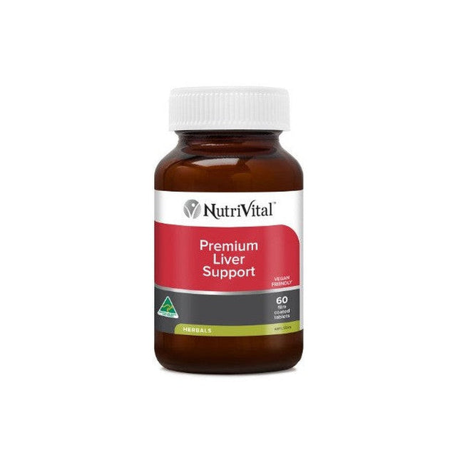 NutriVital Premium Liver Support Tablets bottle front view