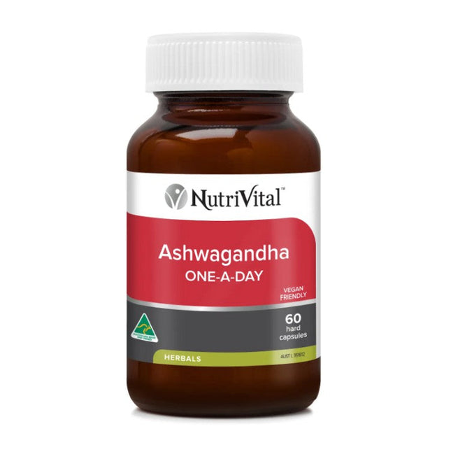 NutriVital Ashwagandha One-A-Day capsules in bottle