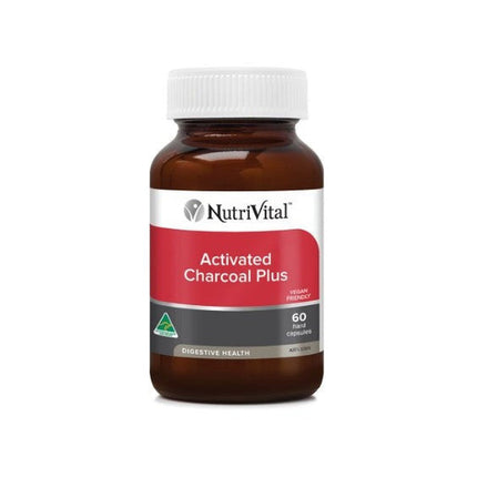 NutriVital charcoal capsules for detox and wellness