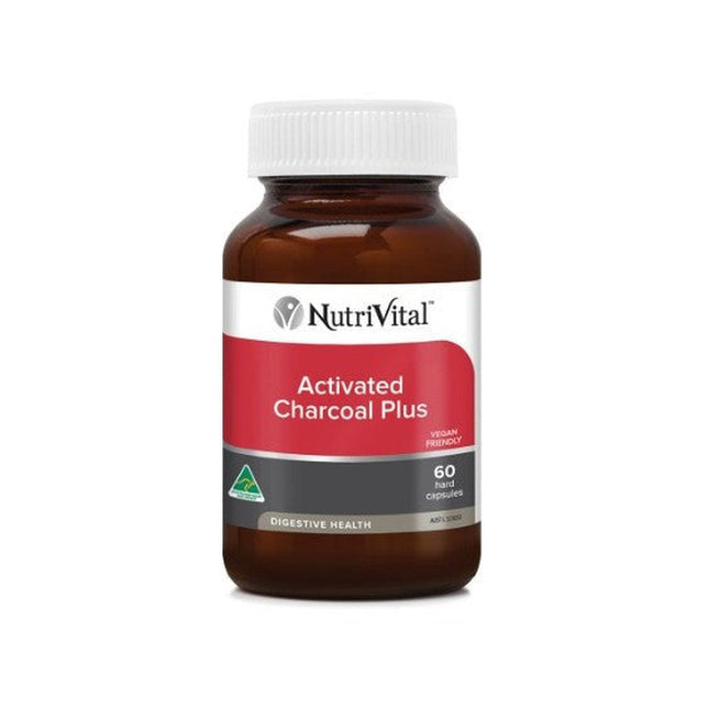 NutriVital charcoal capsules for detox and wellness