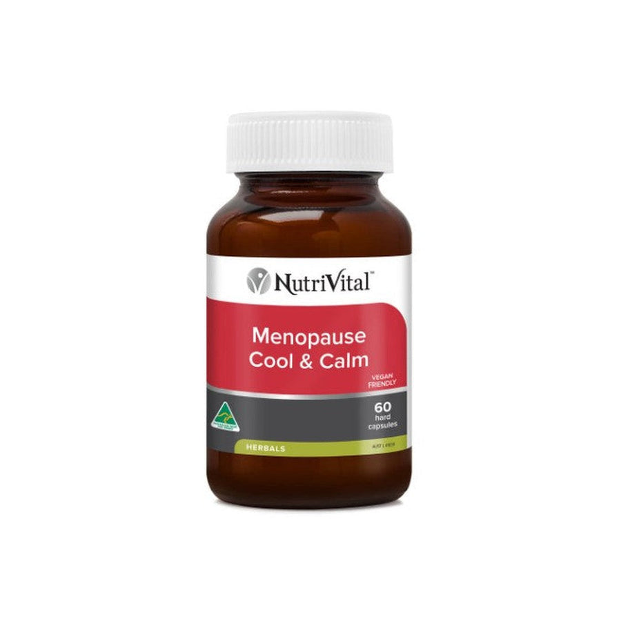 NutriVital Menopause supplement bottle with herbal remedies