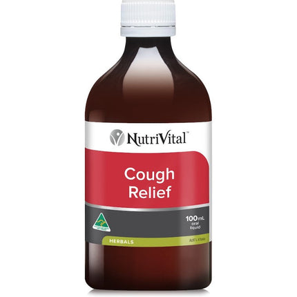 NutriVital Cough Relief bottle for soothing cough symptoms