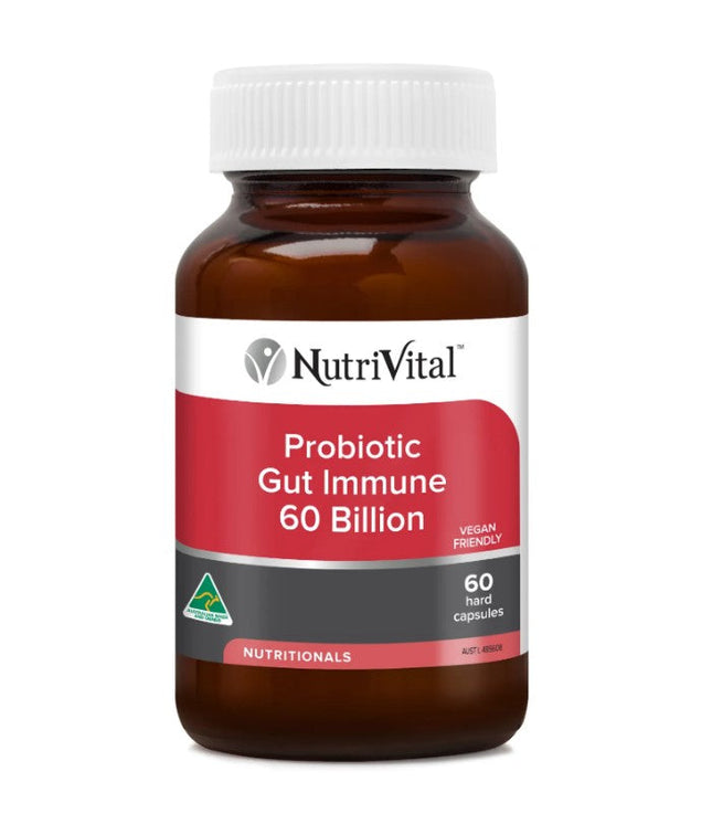 NutriVital Probiotic Gut Immune Support 60 Billion Capsules