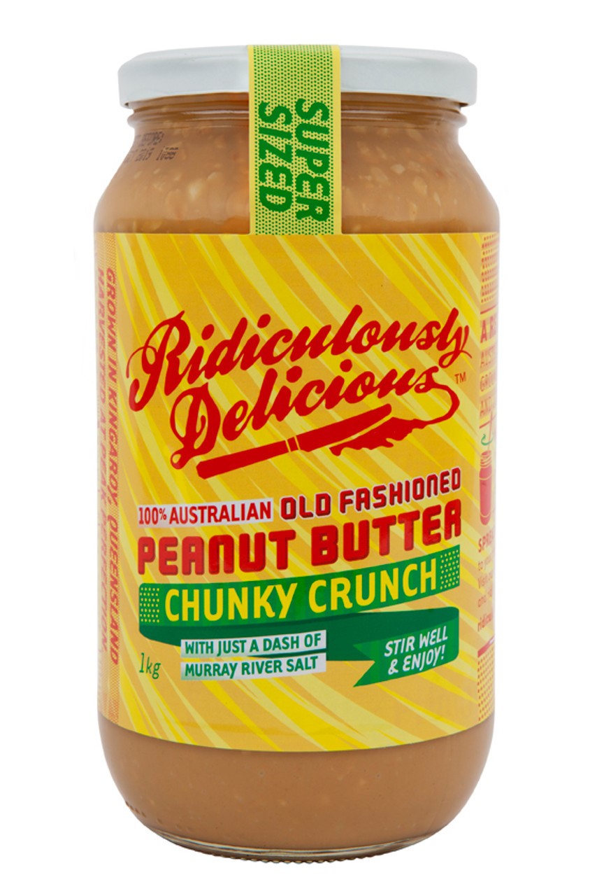 Ridiculously Delicious Super Sized Chunky Crunch Peanut Butter 1kg