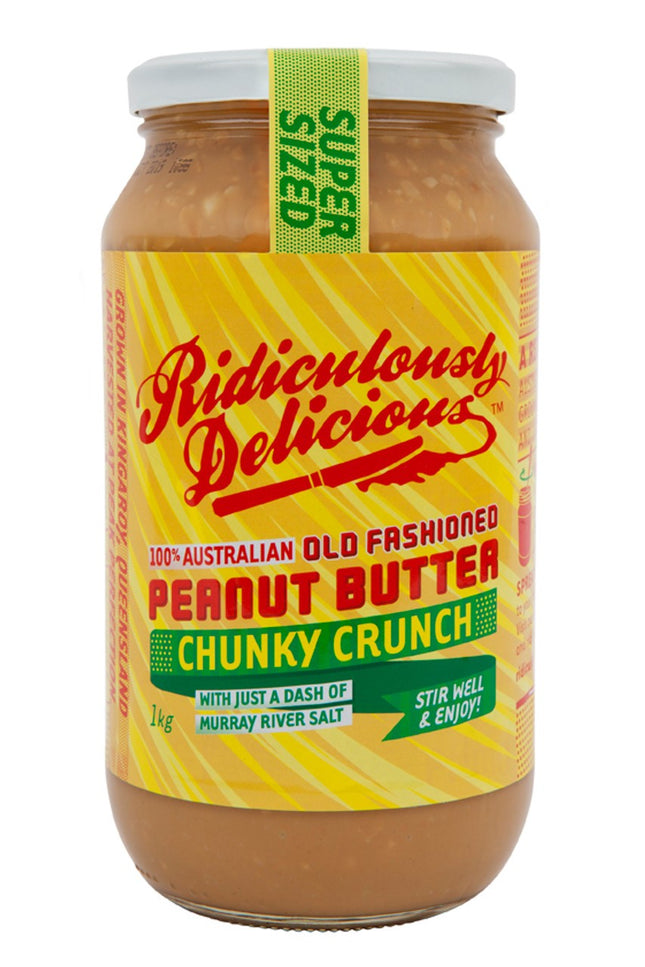 Ridiculously Delicious Super Sized Chunky Crunch Peanut Butter 1kg
