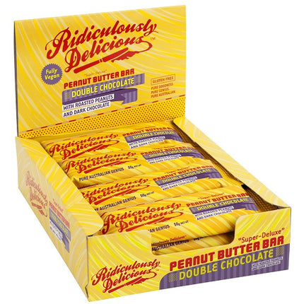 Ridiculously Delicious Peanut Butter Bar Double Chocolate 50g - Box of 12