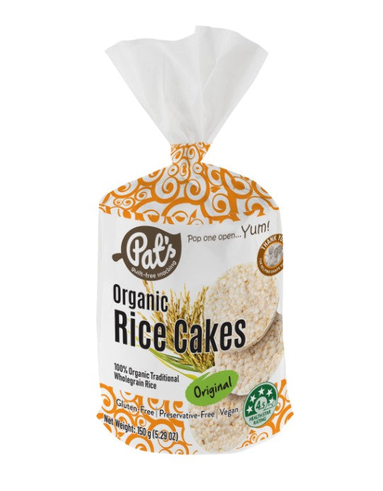 Pat's Organic Rice Cakes 150g x 12