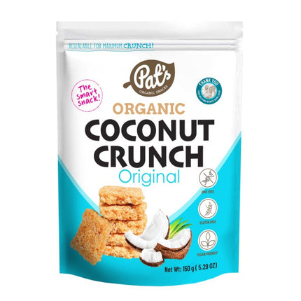 Pat's Organic Coconut Crunch 150g x 12