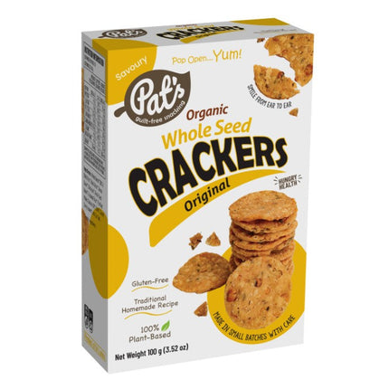 Pat's Organic Whole Seed Original Crackers 100g