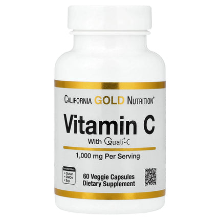 California Gold Nutrition Vitamin C Quali-C 1000 mg capsules bottle