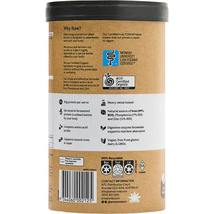 Amazonia Raw Protein Isolate Choc Coconut 390g