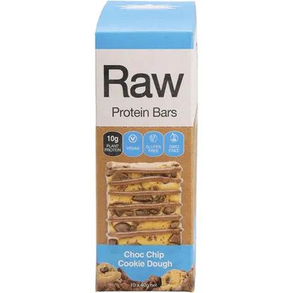 Amazonia Raw Protein Bar Choc Chip Cookie Dough 10x40g