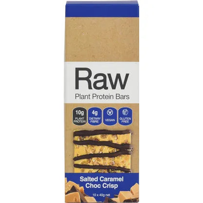 Amazonia Raw Protein Bar Salted Caramel Choc Crisp 10x40g