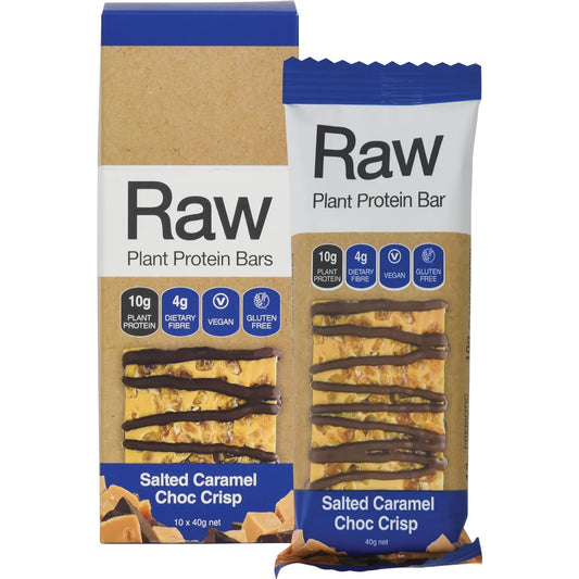 Amazonia Raw Protein Bar Salted Caramel Choc Crisp 10x40g