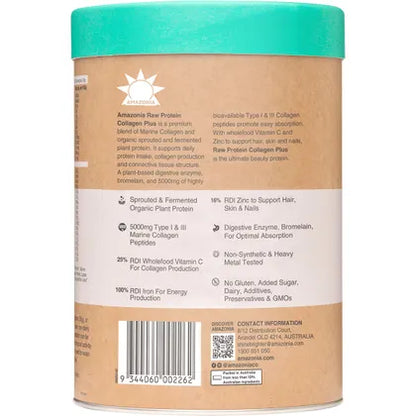 Amazonia Raw Protein Collagen Plus Choc Hazelnut 750g