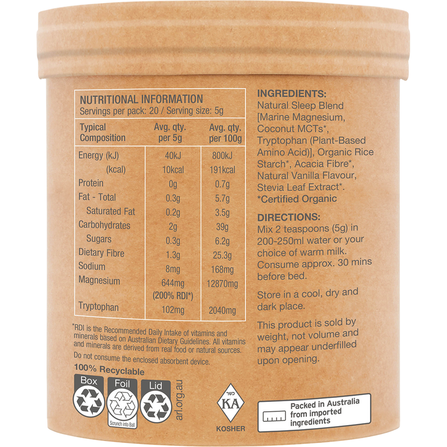 Raw Sleep Magnesium Dreamy Vanilla
