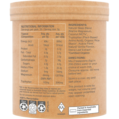 Raw Sleep Magnesium Dreamy Vanilla