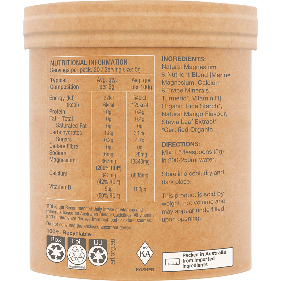 Raw Muscle Magnesium Creamy Mango