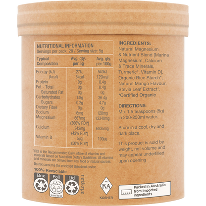 Raw Muscle Magnesium Creamy Mango