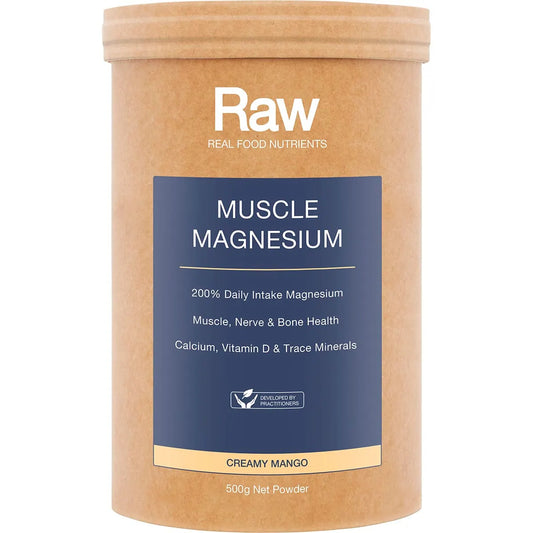 Amazonia Raw Muscle Magnesium Creamy Mango 500g