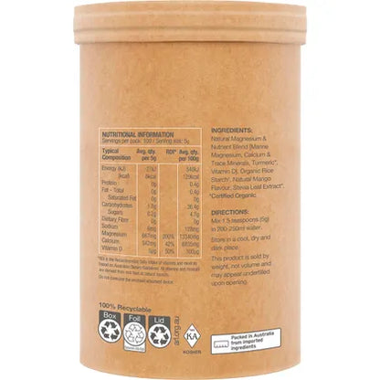 Amazonia Raw Muscle Magnesium Creamy Mango 500g