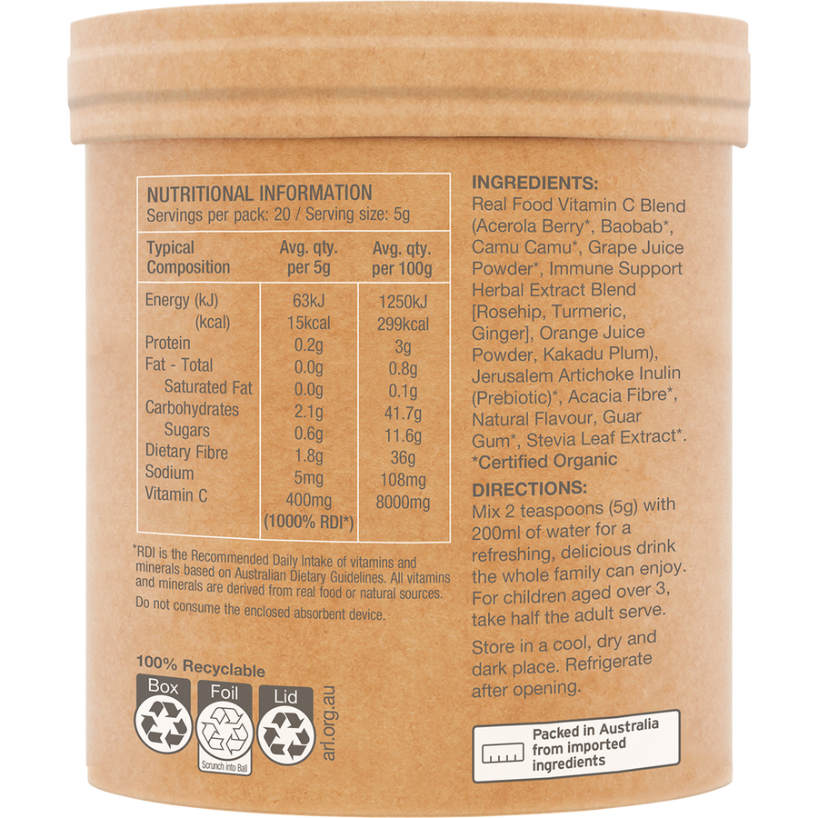 Raw Organic Vitamin C Passionfruit
