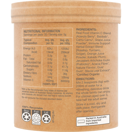 Raw Organic Vitamin C Passionfruit