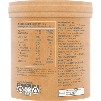 Raw Organic Vitamin C Passionfruit