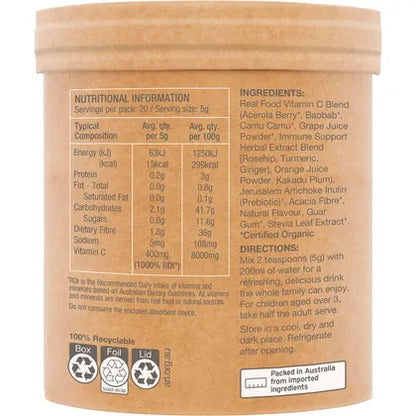 Amazonia Raw Organic Vitamin C Passionfruit 100g