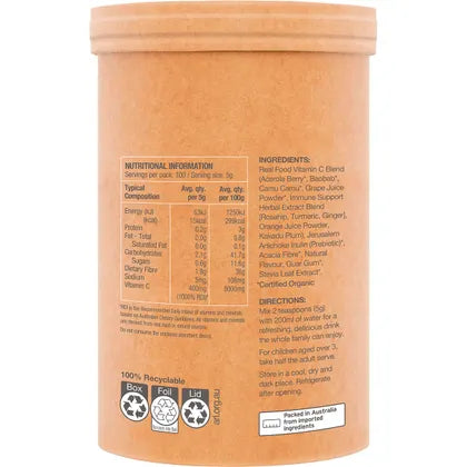 Amazonia Raw Organic Vitamin C Passionfruit 500g