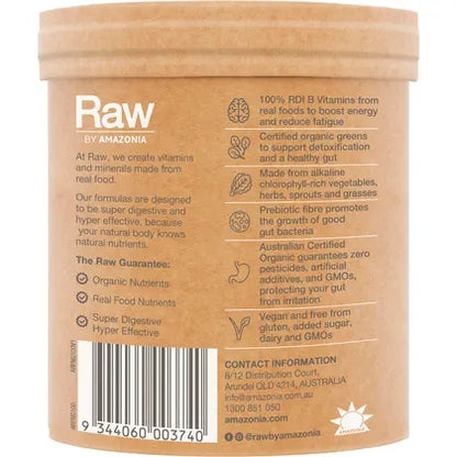 Amazonia Raw Organic Greens Vanilla Mint 100g