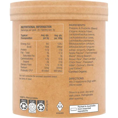 Amazonia Raw Organic Probiotics Cloudy Apple 100g