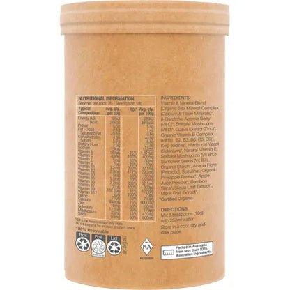 Amazonia Raw Organic Multivitamin Pineapple 200g