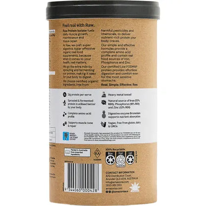 Amazonia Raw Protein Isolate Vanilla 500g