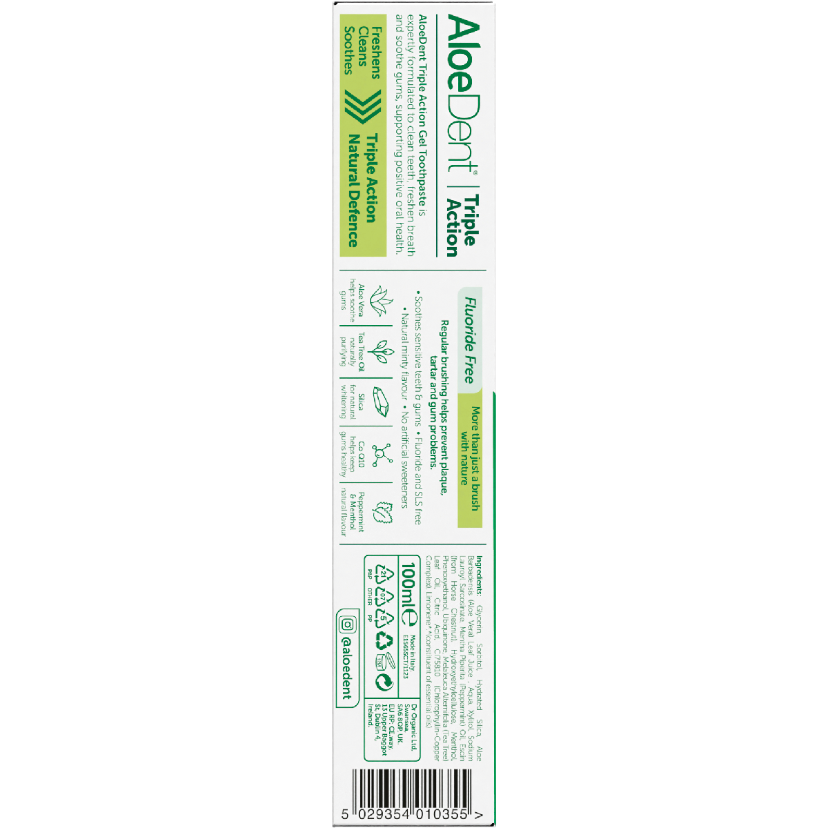 Toothpaste Fluoride Free Triple Action