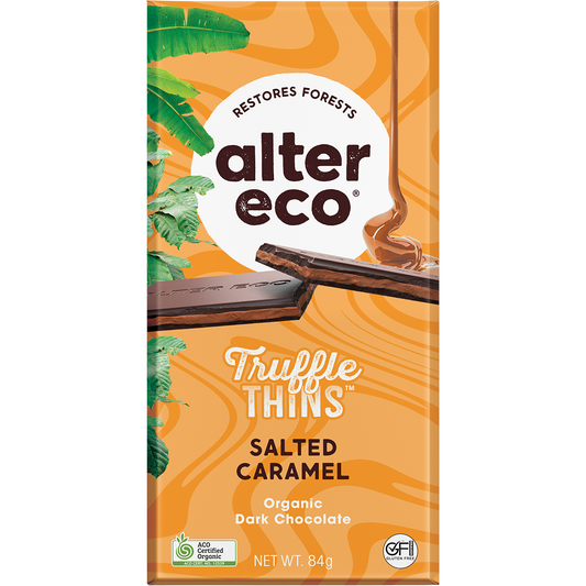 Chocolate Organic Salted Caramel Dark Truffle Thins