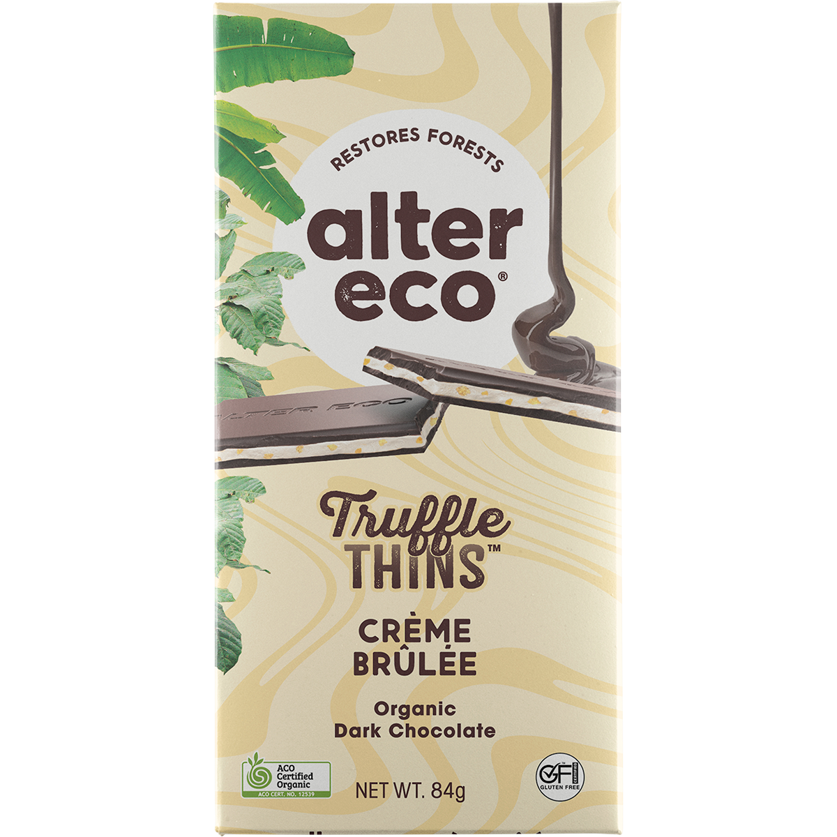 Chocolate Organic Creme Brulee Dark Truffle Thins