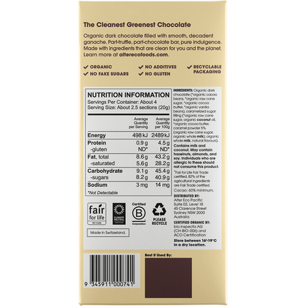 Chocolate Organic Creme Brulee Dark Truffle Thins