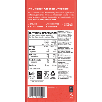 Chocolate Organic Dark Orange Blackout